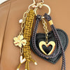 bag charm met zwarte hart hanger